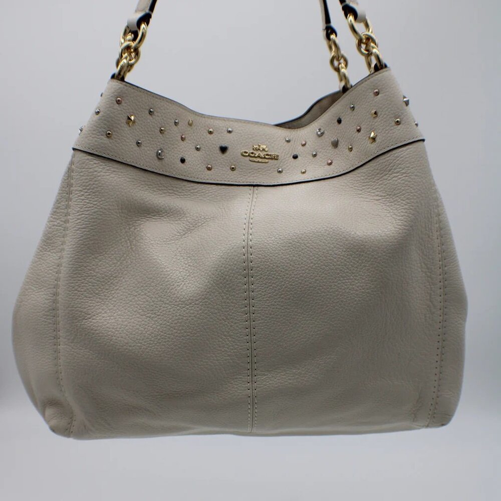 Coach Lexy Stardust Chalk Leather